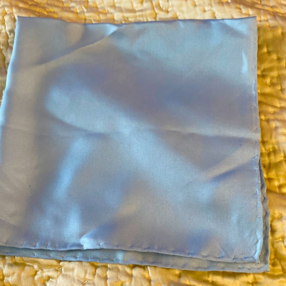 Light blue silk pocket square
